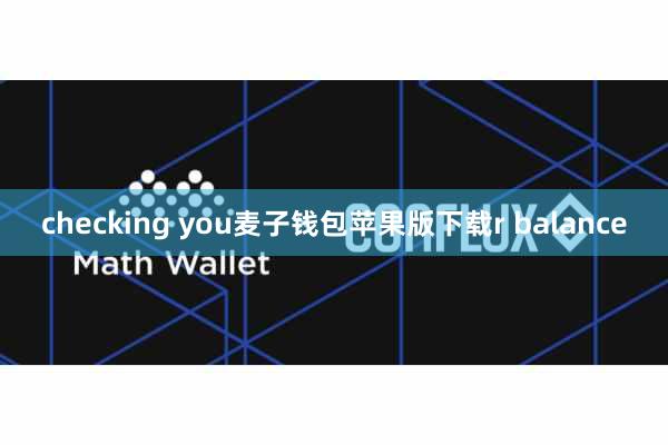 checking you麦子钱包苹果版下载r balance